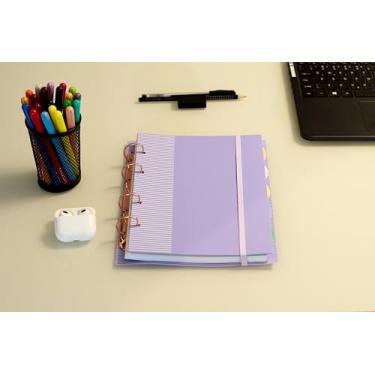 Imagem de Confetti Caderno Argolado Médio 100 Fls Cos Lilás
