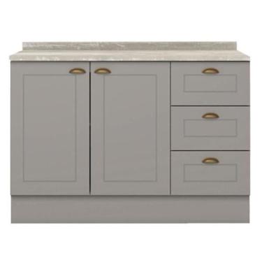 Imagem de Balcao Pia Com Tampo 120 Cm C353 Americana Cinza Calcare Henn Cinza Ca