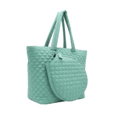 Imagem de Vaveren Bolsa de tênis, bolsa de raquete esportiva, fitness, de transporte de tênis, de ombro para raquetes para iniciantes, Verde