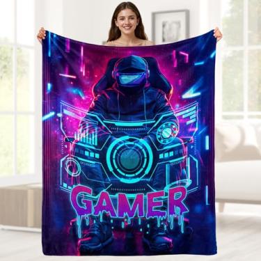 Imagem de Aimego Cobertor de jogos para meninos Gamer Ultimat cobertor de jogo para crianças homens namorado jogo cobertores para sala de jogadores decoração de sofá 127 x 152 cm