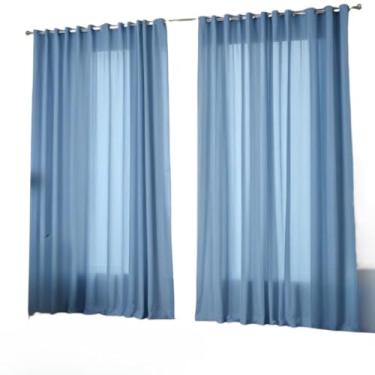 Imagem de Cortina Blackout Quarto，Cortinas，Cortina Linho Cortina para Sala Quarto EscritóRio Lisa Suave 300x230(Azul Bebê,300 x 280)
