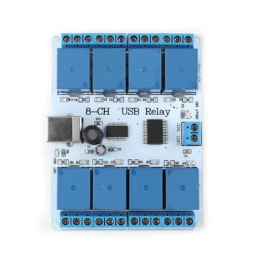 Imagem de Controlador de Módulo de Placa de relé USB 12VDC de 8 Canais para Robótica de Automação