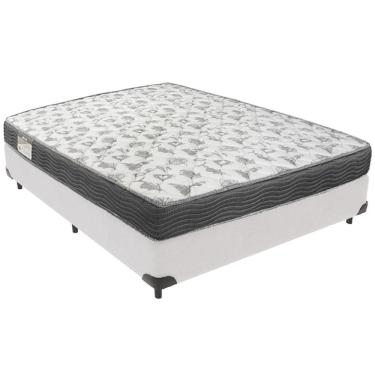Imagem de Cama Box Branco E Colchão Iso100 Espuma D33 Viúvo Ortobom