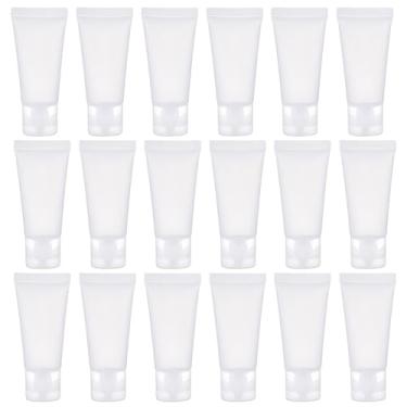 Imagem de 20 peças Emply recarregável de plástico para cosméticos, frasco macio, frasco com tampa flip, para maquiagem, viagem, embalagem, armazenamento de amostras, recipiente para pasta de dente, xampu, loção corporal facial (50 ml)