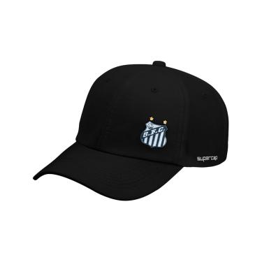 Imagem de Boné Santos SuperCap Alvinegro Aba Curva Preto - Masculino Tamanho:Único;Cor:Preto