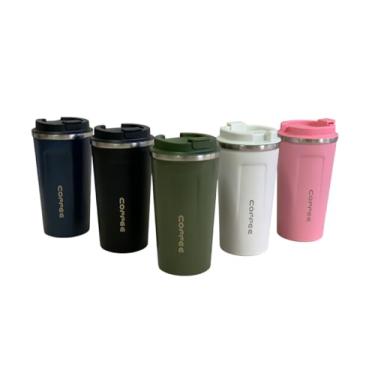 Imagem de Copo Térmico Cafe Cerveja Com Tampa Aço Inoxidável Anti-vazamento 500ml Cor:Verde Musgo