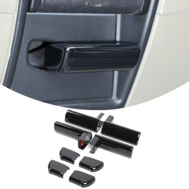 Imagem de PIUGILH Capa de maçaneta interna compatível com Hummer H2 2003-2007 Acessórios Capa protetora de puxadores de porta interna, 8 peças (preto piano)