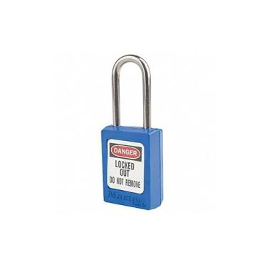 Imagem de MASTER LOCK Cadeado de bloqueio, KA, azul, 4,5 cm A, PK12