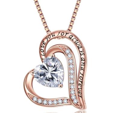 Imagem de Colares com pingente de cristal de pedra do mês de nascimento para mulheres, presente de aniversário dos namorados, dia das mães, colar de namorada, joia de coração de filha, aniversário para ela, ON