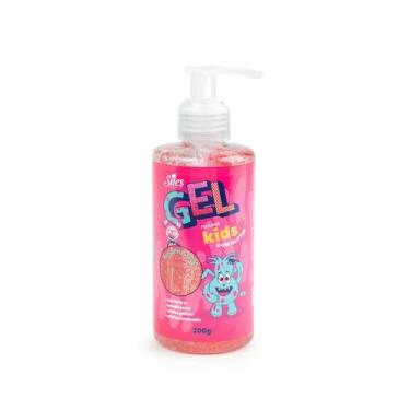Imagem de Gel de Cabelo Infantil Glitter Fixador Kids Rosa 200g Siles