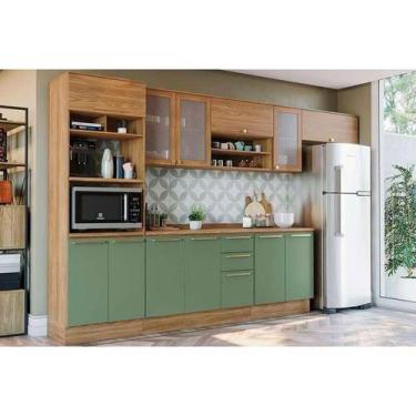 Imagem de Cozinha Modulada Kappsberg Botanic Botanic 8 Peças (3Aéreos+2Balcões+1