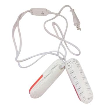 Imagem de UGPLM Secador de calçados, máquina de secagem rápida, aquecedor de calçados pequeno para crianças, chapéus, botas de esqui de inverno, luvas de boxe e, Branco Laranja