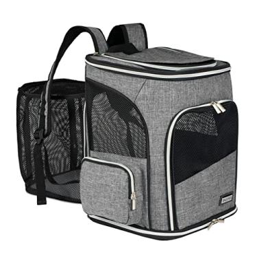 Imagem de BAGLHER Mochila Expansível Para Transporte De Animais De Estimação, Mochila Para Animais De Estimação Para Gatos Pequenos, Filhotes, Cães, Coelhos, Mochila Ventilada Aprovada Pela Companhia Aérea P