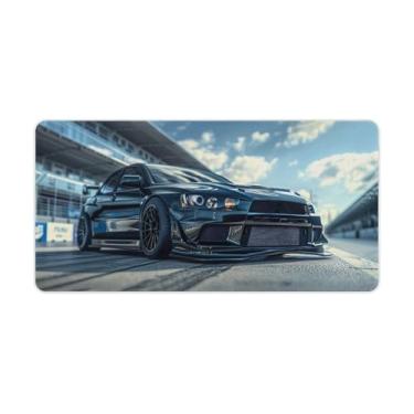 Imagem de HouLaiZhe Static JDM Lancer Cool Large Gaming Mouse Pads Tapete de Mesa Base de Borracha Antiderrapante Laptop Acessórios de Computador Suprimentos Bloco de Escrita para Escritório Casa 30 x 60 cm