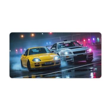 Imagem de HouLaiZhe S2000 R34 Drift JDM Sports Car Gaming Mouse Pads JDM Car Desk Pads Grandes Mousepads para Teclado Desktop Computador Mat30x60cm