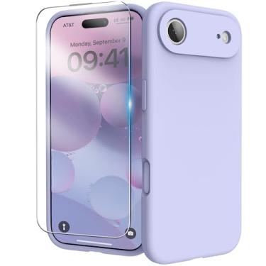 Imagem de INGIDO Capa para iPhone 17 Series, capa de silicone líquido com proteção para câmera, forro de microfibra macio antiarranhões, capa protetora à prova de choque (ilás, iPhone Air)