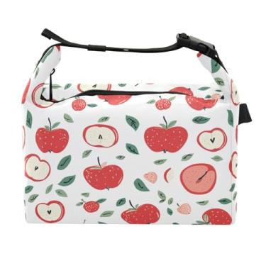 Imagem de STAYTOP Lancheira Red Apples com fivela de alça, lancheira isolada para meninos e meninas, lancheira térmica para trabalho escolar