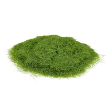 Imagem de Grama estática, nylon em pó de grama artificial de 5 mm, 2 x 30 g, modelo de tufo de grama artificial para trem, paisagem ferroviária, areia terra, verde primavera, pacote com 2