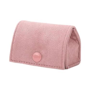 Imagem de APLVFFZH Caixa de Joias Portátil de Veludo, Estojo para Guardar Joias, Bolsa para Brincos E Pulseiras, Ideal para Namorada, Esposa, Academia E Trabalho, Rosa
