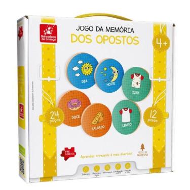 Imagem de Jogo Da Memória Dos Opostos Brinquedo Educativo Mdf - Brincadeira De C