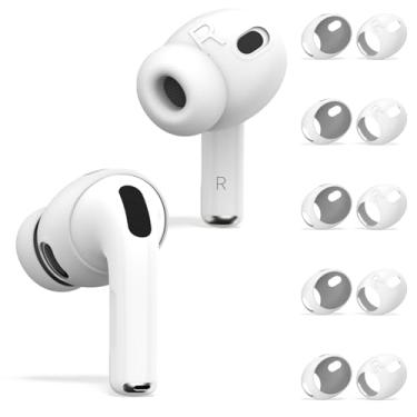 Imagem de [5 pares] para AirPods Pro 3 capas auriculares [cabe na capa], capa de silicone macio para AirPod Pro 3, antiderrapante, Air Pod Pro 3, acessórios compatíveis com AirPods Pro 3ª geração de fones de