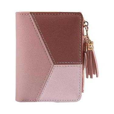 Imagem de Carteira Curta Feminina Com Franjas Em Couro PU, Porta Moedas, Porta C