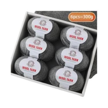 Imagem de Fio De Lã De Alpaca Médio-Fino 300g 90% Lã 10% Poliéster Para Tricô De