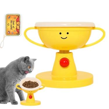 Imagem de Tigelas Elevadas Para Comida De Gato | Tigela Com 5 Niveis De Altura E Inclinacao Ajustavel De 15 A 60 Graus Em Formato De Trofeu - Prato Alimentador Ergonómico,Para Casa Interior Exterior