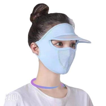 Imagem de Máscara facial de verão sedosa e reutilizável à prova de sol para mulheres