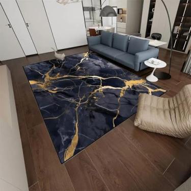 Imagem de Tapetes de mármore luxuosos, decoração de sala de estar, quarto, grande área, preto, decoração de casa, sala de jantar, tapetes antiderrapantes 180 x 270 cm