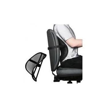 Imagem de Apoio Lombar Ergonômico com Suporte de Massagem, Encosto Corretor Postural para Cadeira de Escritório e Carro, Tela Respirável