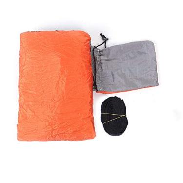 Imagem de CUOFYUNL Ampliar Alongar Cama Pendurada Ao Ar Livre Camping Viagem Rede Balanço de Dormir (Cinza e laranja)