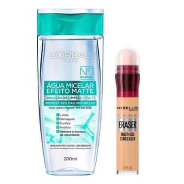 Imagem de L’Oréal Paris + Maybelline Kit - Água Micelar Efeito Matte + Corretivo Líquido Sand Kit-Feminino