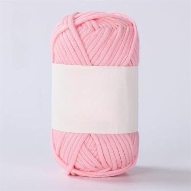 Imagem de Fio tubular - 1 pacote de 100 g - 72% algodão 28% nylon - nº 5 volumoso - 100 m - para tricô, crochê e amigurumi (06 rosa)