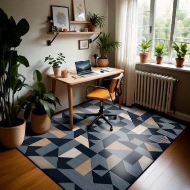 Imagem de 1 Tapete Escritório Grande Antiderrapant 200x250 Js Do Zi Vr (M20 Azul - Geométrico Moderno)