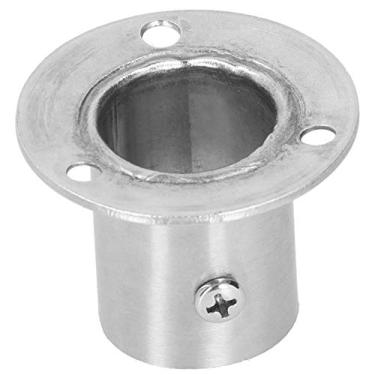 Imagem de 10 Conjunto de Suporte Tubo Varal Armário com Base Flange em Aço Inoxidável Espesso Hardware Resistente a Desgaste Corrosão e Oxidação Instalação Fáci