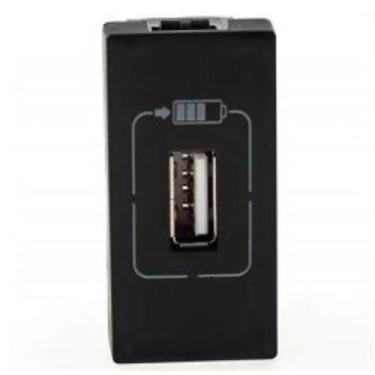 Imagem de Modulo Tomada Carregador USB 1500mA Pial Plus+ Legrand Preto 615088PT