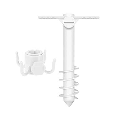 Imagem de Gralara Suporte para Guarda-sol de Praia, E com Gancho para Pendurar, 5 Espiral 1 Gancho, Tamanho real