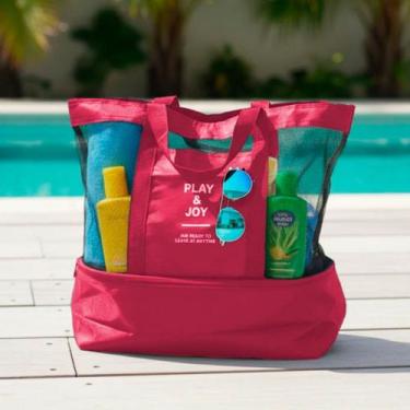 Imagem de Bolsa para Praia Grande com Bolso Térmico e Muita Capacidade - BSAN SH