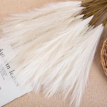 Imagem de 10UN Grama Pampas Falsa Galhos de Pompous Artificial Curta 56 6 cm Recheio para Vasos Florais Pompas Arranjo Flores Decoração Casa Casamento e Boho Artificiais Canais Decorativos Bohemios