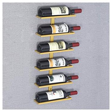 Imagem de HHHJQFAAT Prateleiras de vinho, suporte de exibição de garrafas de vinho de metal vintage de cozinha, prateleira de vinho para bar/cozinha/decoração de armário/2 garrafas ()