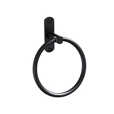 Imagem de HHHJQFAAT Suporte de toalha de banheiro montado na parede instalação de parafuso redondo s toalheiro cabide acessórios de banheiro