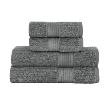 Imagem de Kit Jogo de Toalhas Buddemeyer 4 Peças Banho e Rosto Fio Penteado Cane