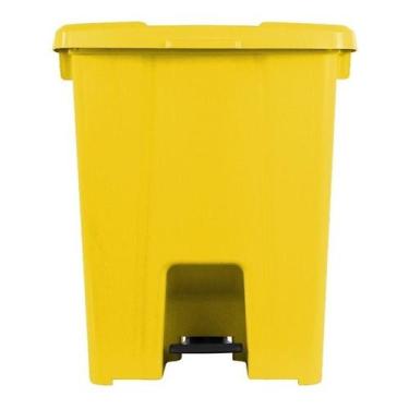 Imagem de Cesto Plástico Quadrado Com Pedal Plástico 30l Amarelo - jsn