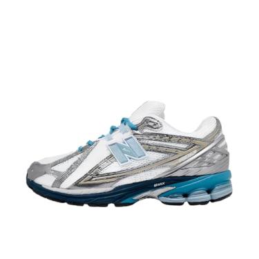 Imagem de New Balance Tênis masculino 1906, Branco/Prata/Azul, 43