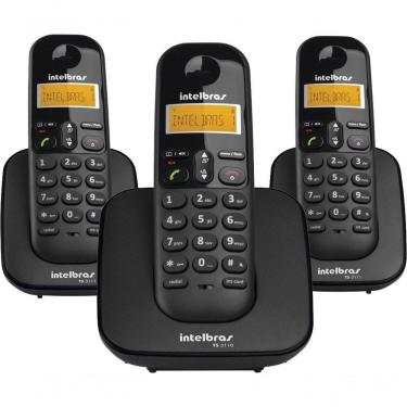 Imagem de Telefone Sem Fio C- Identificador De Chamadas + 2 Ramais Ts3113 Preto 4123103
