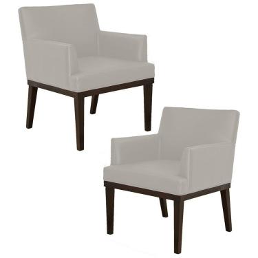 Imagem de Kit 02 Poltronas Decorativas Vitória W01 Corano Bege - Mpozenato