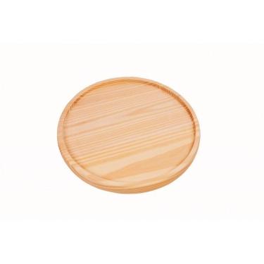 Imagem de Tábua De Madeira Redonda Com Rebaixe 33X2,5Cm