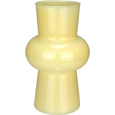 Imagem de Vaso Decorativo Enfeite Casa Eclipse Home&co Leitoso Vidro 20x12x12cm Creme