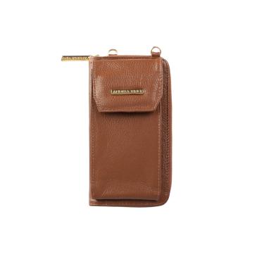 Imagem de Carteira feminina de couro liso com alça Rafa 19x10,5cm